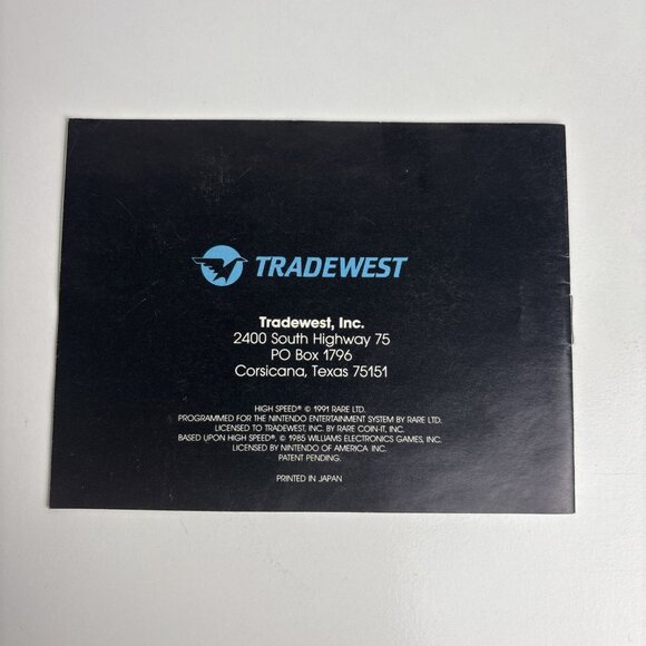 High Speed Nintendo NES World’s #1 Pinball Game, Manual & dust cover Tradewest - Picture 8 of 8